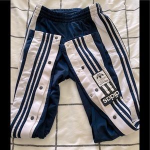 Adidas three stripes track pant XS navy blue